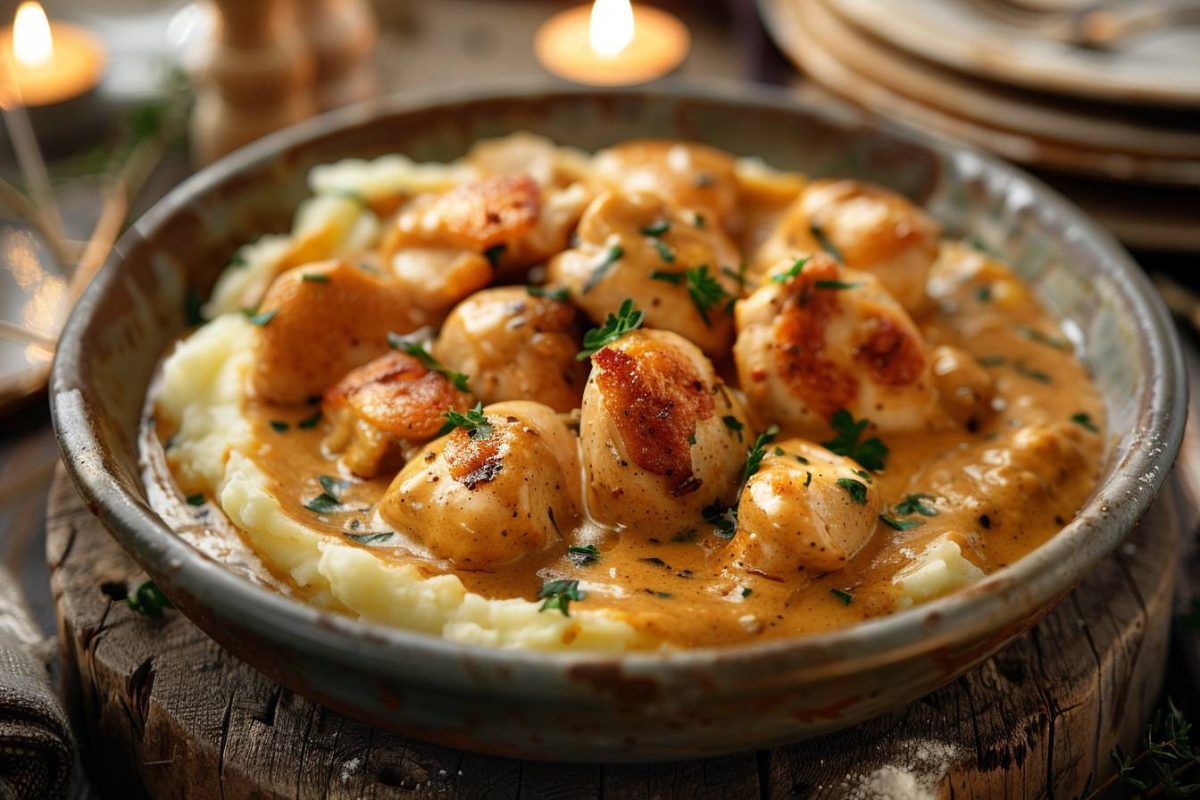 Un dîner crémeux qui charmera tous les convives : les blancs de poulet à la moutarde revisités